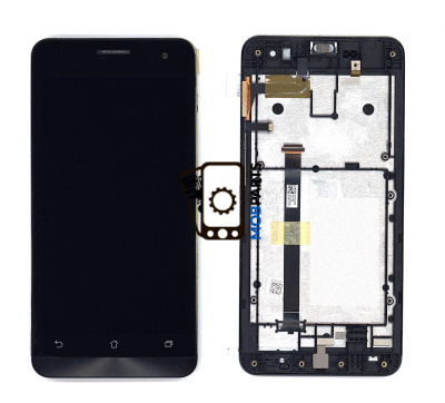 Модуль (матрица + тачскрин) для Asus ZenFone 5 A500KL / A501CG черный с рамкой
