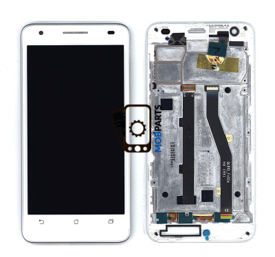 Модуль (матрица + тачскрин) для Asus ZenFone Go T500 белый с рамкой