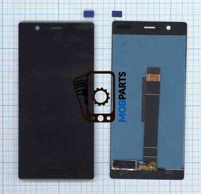 Модуль (матрица + тачскрин) для Nokia 3 черный
