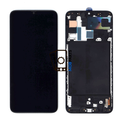 Модуль (матрица + тачскрин) для Samsung Galaxy A70 SM-A705F (TFT) черный с рамкой