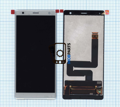 Модуль (матрица + тачскрин) для Sony Xperia XZ2 (H8216/H8266) серебристый