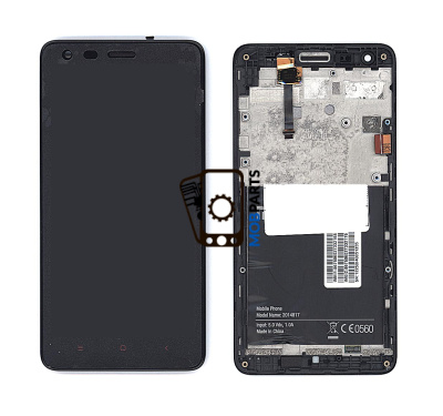 Модуль (матрица + тачскрин) для Xiaomi Redmi 2 черный с рамкой