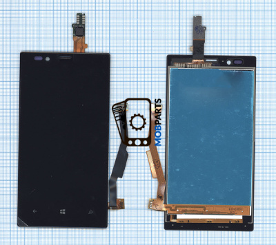 Модуль (матрица + тачскрин) для Nokia Lumia 720 черный