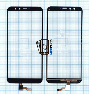 Сенсорное стекло (тачскрин) для Huawei Honor 9 Lite черное