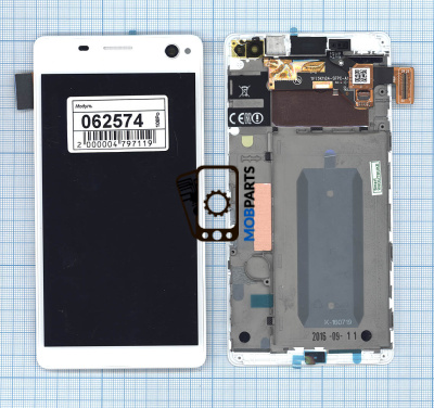 Модуль (матрица + тачскрин) для Sony Xperia C4 (E5333) белый с рамкой