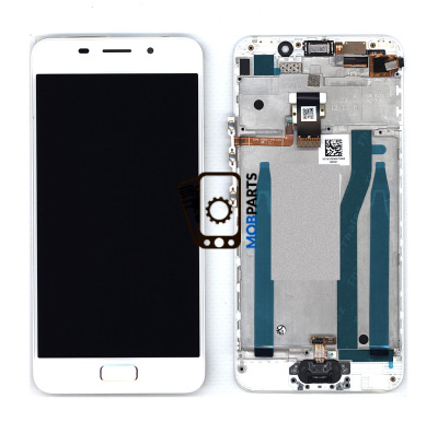 Модуль (матрица + тачскрин) для Asus ZenFone 3s Max ZC521TL белый с рамкой