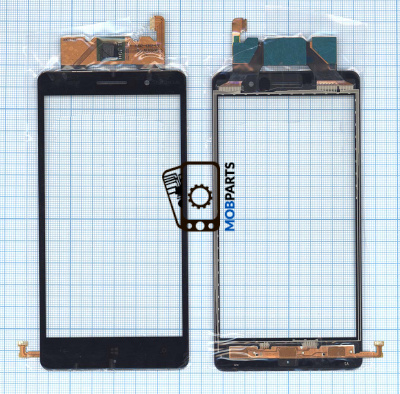Сенсорное стекло (тачскрин) для Nokia Lumia 830 черное