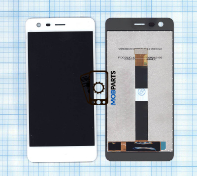 Модуль (матрица + тачскрин) для Nokia 2 белый