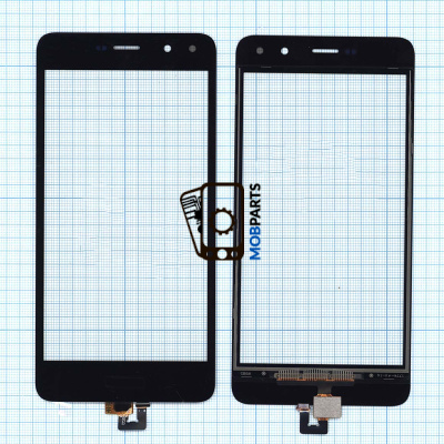 Сенсорное стекло (тачскрин) для Huawei Y5 2017 черное