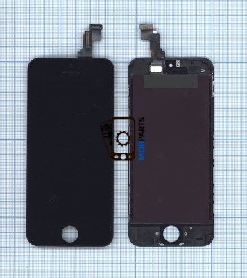 Дисплей для iPhone 5C в сборе с тачскрином (Foxconn) черный