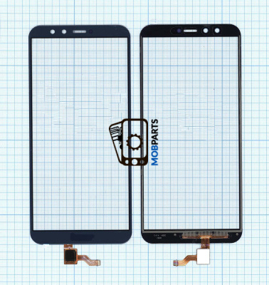 Сенсорное стекло (тачскрин) для Huawei Honor 9 Lite синий