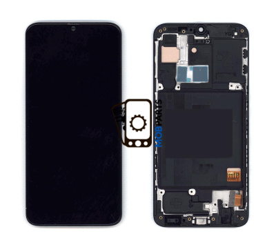 Модуль (матрица + тачскрин) для Samsung Galaxy A40 SM-A405F (TFT) черный с рамкой