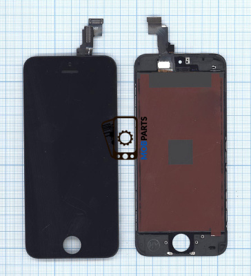 Дисплей для iPhone 5C в сборе с тачскрином (Hancai) черный