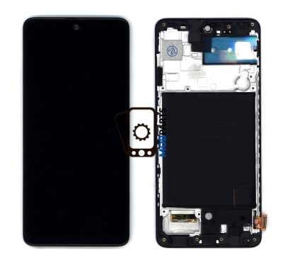 Модуль (матрица + тачскрин) для Samsung Galaxy A51 SM-A515F (TFT) черный с рамкой