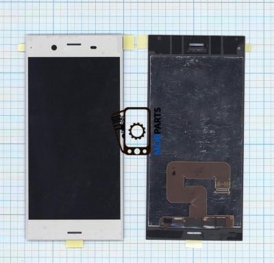 Модуль (матрица + тачскрин) для Sony Xperia XZ1 серебристый