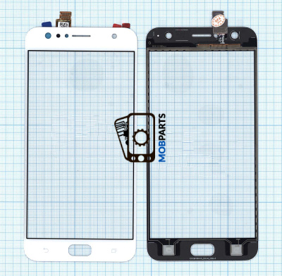 Сенсорное стекло (тачскрин) для Asus ZenFone 4 Selfie ZD553KL белое