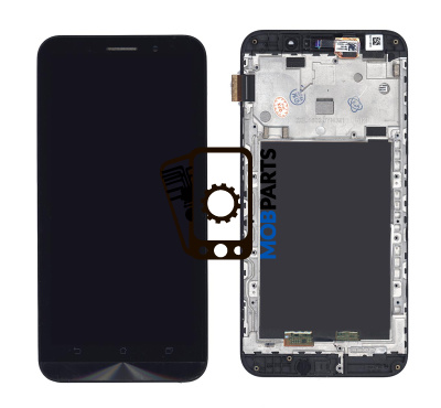 Модуль (матрица + тачскрин) для Asus ZenFone Max ZC550KL черный с рамкой