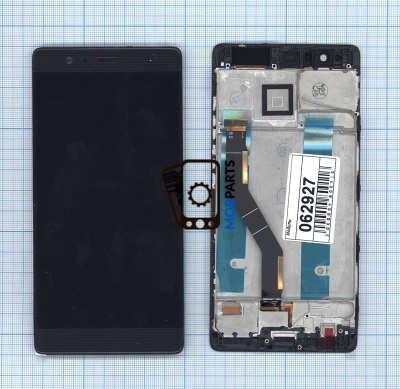 Модуль (матрица + тачскрин) для Huawei P9 Plus TFT черный с рамкой