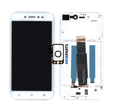 Модуль (матрица + тачскрин) для Asus ZenFone Live ZB501KL белый с рамкой