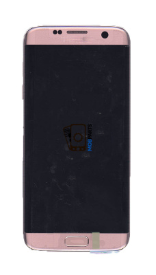 Модуль (матрица + тачскрин) для Samsung Galaxy S7 Edge SM-G935FD розовое золото с рамкой и аккумулят