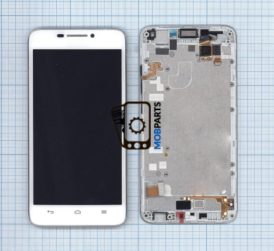 Модуль (матрица + тачскрин) для Huawei Ascend G630 белый c рамкой